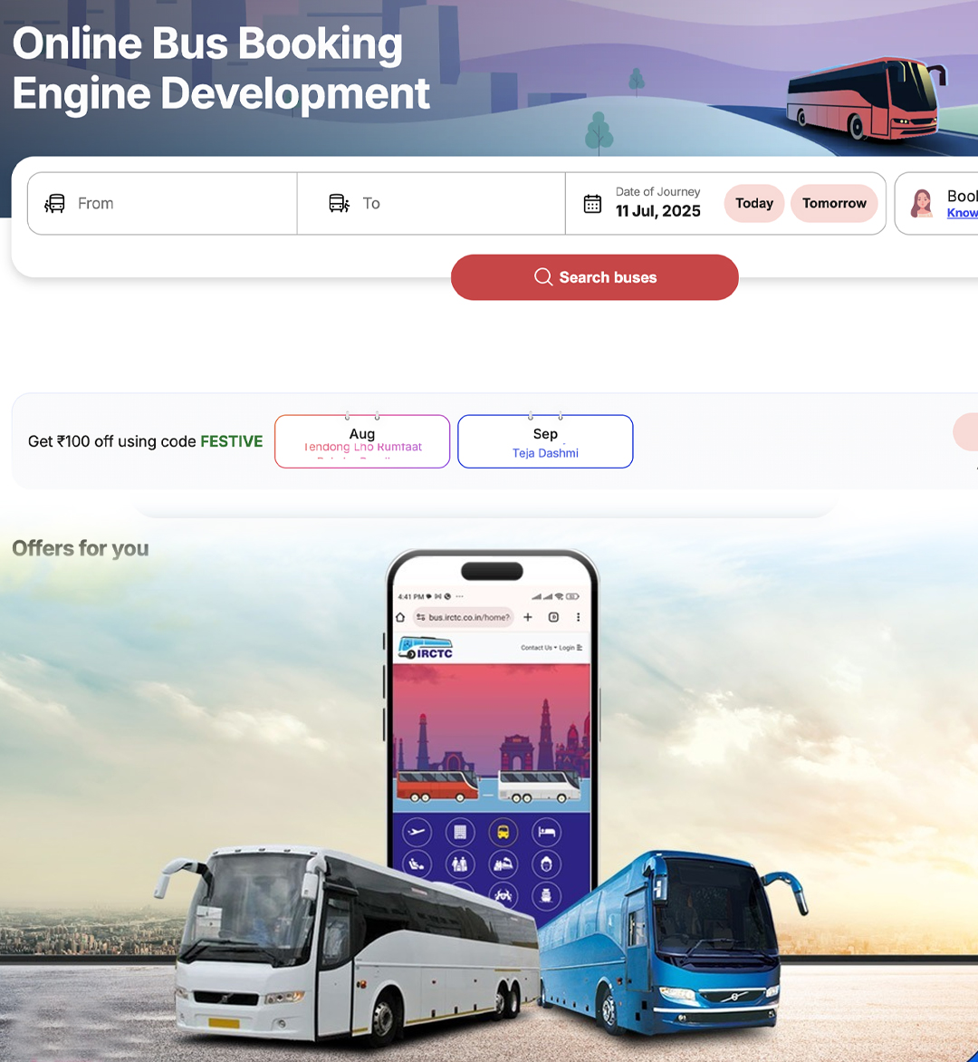 Bus booking portal development
