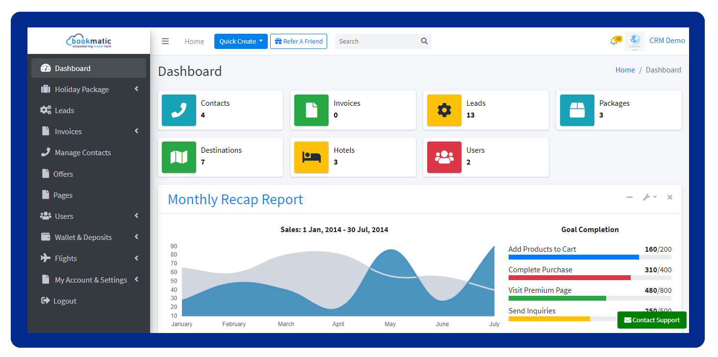 BookMatic Travel CRM software